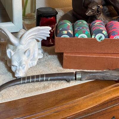 Antique knife and scabbard