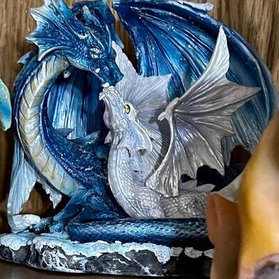Several dragon figurines...