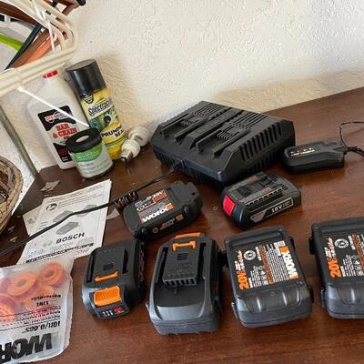Chargers and batteries for WORX brand lawn equipment