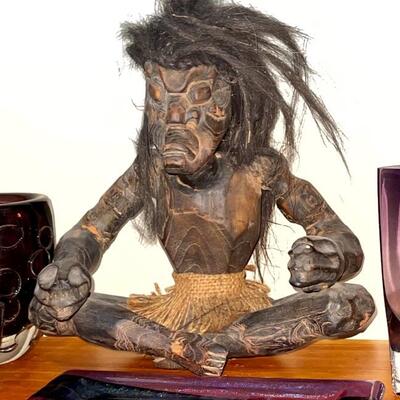 Hawaiian / Polynesian hand-carved tribal / medicine man / tiki god / voodoo doll