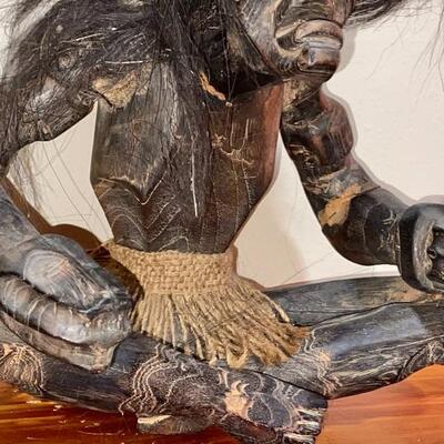 Hawaiian / Polynesian hand-carved tribal / medicine man / tiki god / voodoo doll