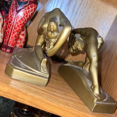 Art Deco Nude Bookends