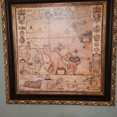 this is a depiction of an old map, very good condition