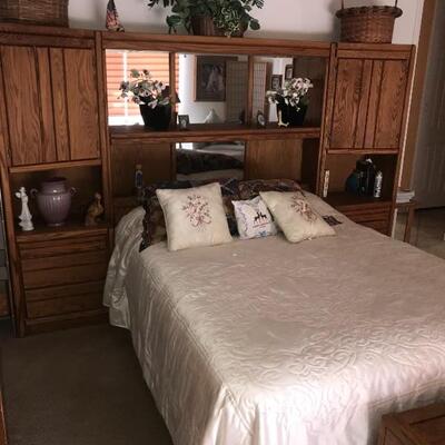 Queen bed with headboard complete $150