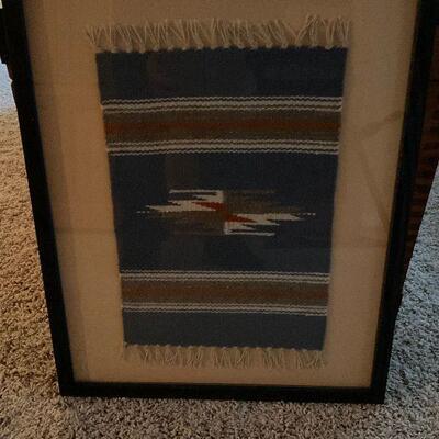 Framed Southwest Wool Tapestry
