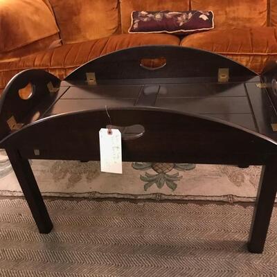 butler's tray coffee table $125