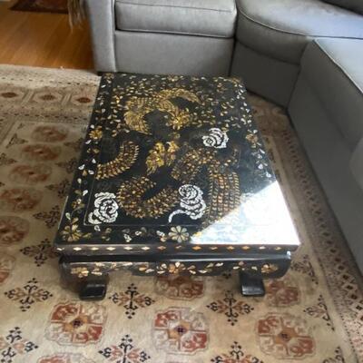 Asian Style Highly Decorated Coffee Table