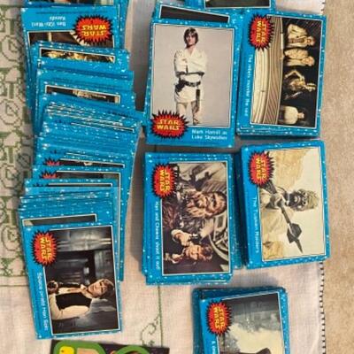 Original 1970s Star Wars trading cards, excellent condition