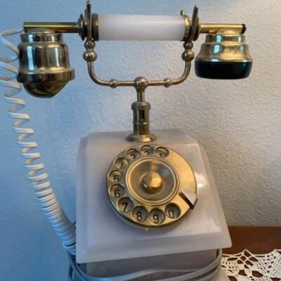 Vintage Italian alabaster phone (works)