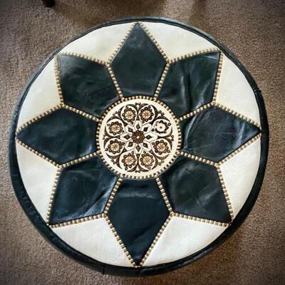 Leather pouf from Turkey