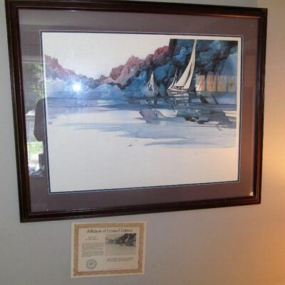 1985 - Watercolor done by artist Mike Atkinson, signed/numbered.