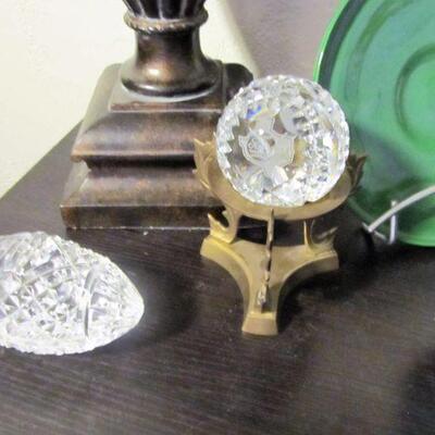 WATERFORD crystal football & TX Rangers baseball. Great Christmas gift?