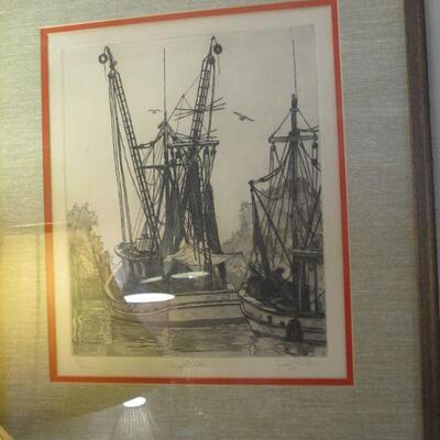 1975 - Artist Jack Miller, Shrimp Boats 57/100