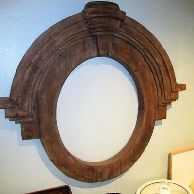Pretty salvage style hanging art piece w/ hardware for mirror or art.