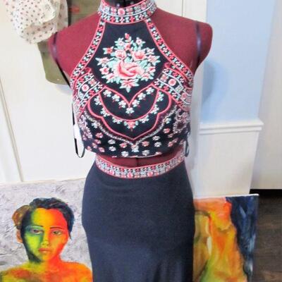Beautiful 2pc embroidered dress by BLONDIE NITES, SIZE 11