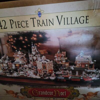 another village set, this one with a train