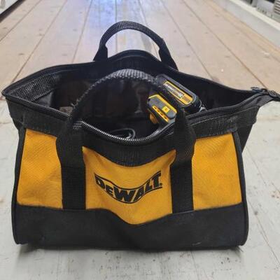 #7566 â€¢ DeWalt Tool Bag with Cordless Hammerdrill/Drill Driver and Battery Charger
