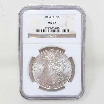 #1400 â€¢ 1884 Morgan Silver Dollar New Orleans Mint

