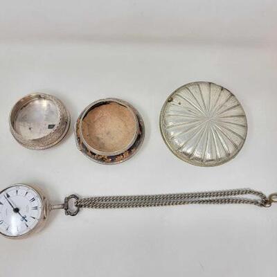 #1201 â€¢ Edward Prior London Pocket Watch with (3) Covers