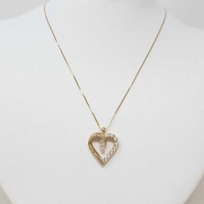 #834 â€¢ 14k Gold Chain with Eye Catching Heart Pendant, 3.6g
