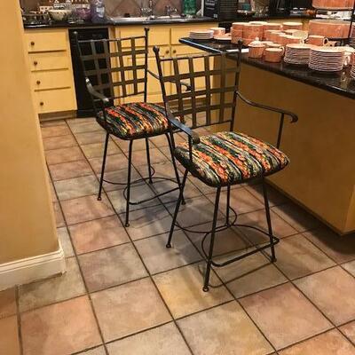 2 swivel counter high chairs