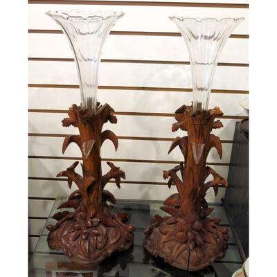 Black Forest Trumpet Vases