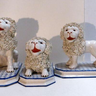 English Creamware Lions