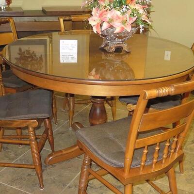 Nichols Stone Maple Table & Chairs; $350