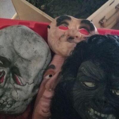 great vintage latex  Halloween masks