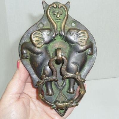 Bronze elephant devil knocker