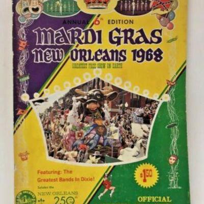 https://www.ebay.com/itm/115068650077	MGP55 MARDI GRAS NEW ORLEANS 1968 OFFICIAL SOUVENIR MAGAZINE ANNUAL 6TH EDITION 		 BIN 	 $19.99 
