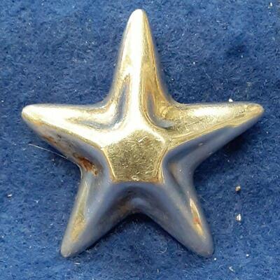 https://www.ebay.com/itm/115123952698	LAN3410 VINTAGE STERLING SILVER FIVE POINT STAR PIN BROOCH ( 11.9 GRAMS)...