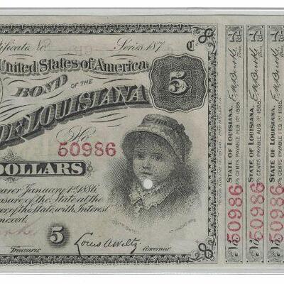 https://www.ebay.com/itm/125032947620	LRM8359 1875 Louisiana $5 Bond Note W2		Offer	 $69.99 
