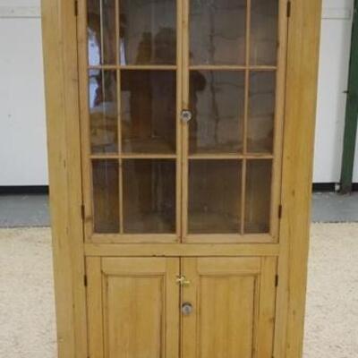 1183	PINE CORNER CABINET, 74 1/2 IN HIGH X 46 IN WIDE X 26 IN DEEP
