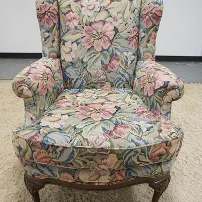 1167	FLORAL UPHOLSTERED WING CHAIR
