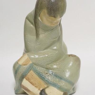 1002	LARGE LLADRO FIGURE, GIRL IN A BLANKET, 11 3/4 IN HIGH
