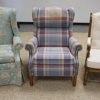 1215	PAIR OF ARMCHAIRS W/ BROCADE UPHOLSTERY, 28 IN W, 33 IN DEEP, 33 IN H 
