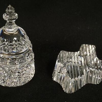 1317	TWO SIGNED WATERFORD PAPERWEIGHTS BELLFORM 5 1/4 IN H & TEXAS

