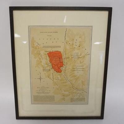 1114	MAP OF ANCIENT JERUSALEM, PATENT ILLUMINATED MAPS FROM AN ORIGINAL DRAWING BY W HUGES, 14 1/2 IN X 17 3/4 IN INCLUDING FRAME
