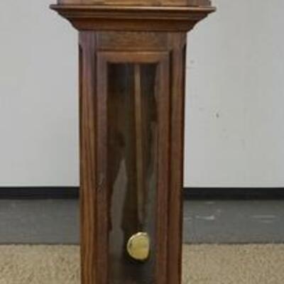 1171	OAK TALL CASE CLOCK, 87 IN HIGH X 18 IN WIDE
