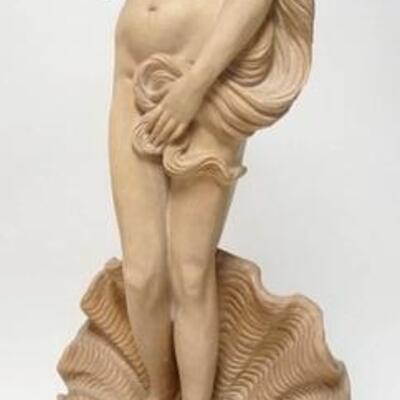 1282	COMPOSITION STATUE OF A NUDE WOMAN, HAS A CHIPPED TOE & A CHIP IN THE HAIR, 32 1/4 IN HIGH
