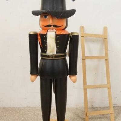 1321	FLOOR STANDING W GERMAN NUTCRACKER, LADDER NEEDS TO BE REATTACHED, 31 IN HIGH
