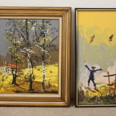 1241	2 MORRIS KATZ PAINTINGS LARGEST IS 27 1/2 IN X 31 3/4 IN INCLUDING FRAME
