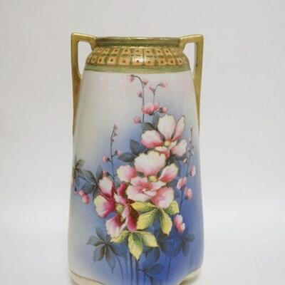 1064	IMPERIAL NIPPON HAND PAINTED VASE, 12 IN HIGH
