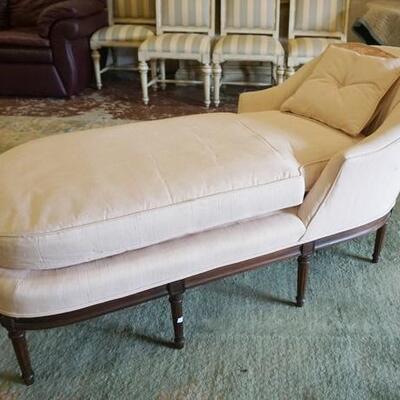 1224	CHAISE LOUNGE W/ FLUTED LEGS APP. 64 IN L 
