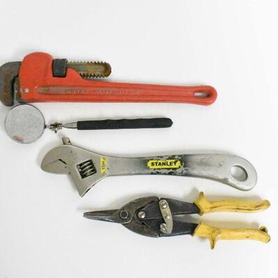 Pipe Wrench Adjustable Wrench Tin Snips & More