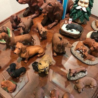 Dachshund Figurines. There are over 700  dog related items through the house