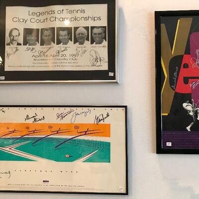 Signed Posters from Tennis Tournaments 