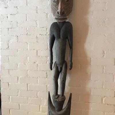 3 foot Antique Hand Carved African art (one original piece) 