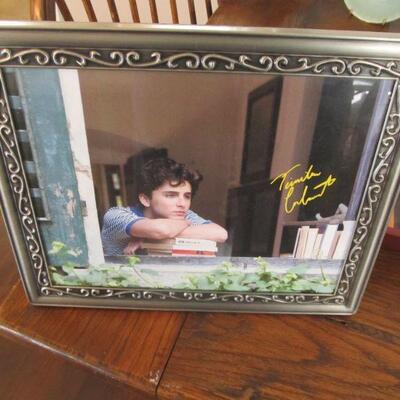 RARE, Aynsley teacup & saucer w/ stand - bone china from England., Signed Autograph by Timothee Chalamet, an actor from the movie...